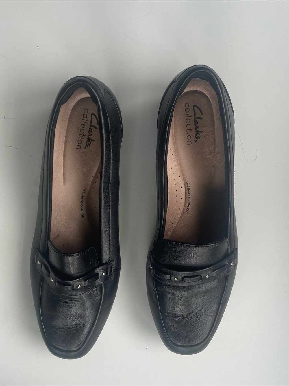 Leather Penny Loafers Black with Stud Detail